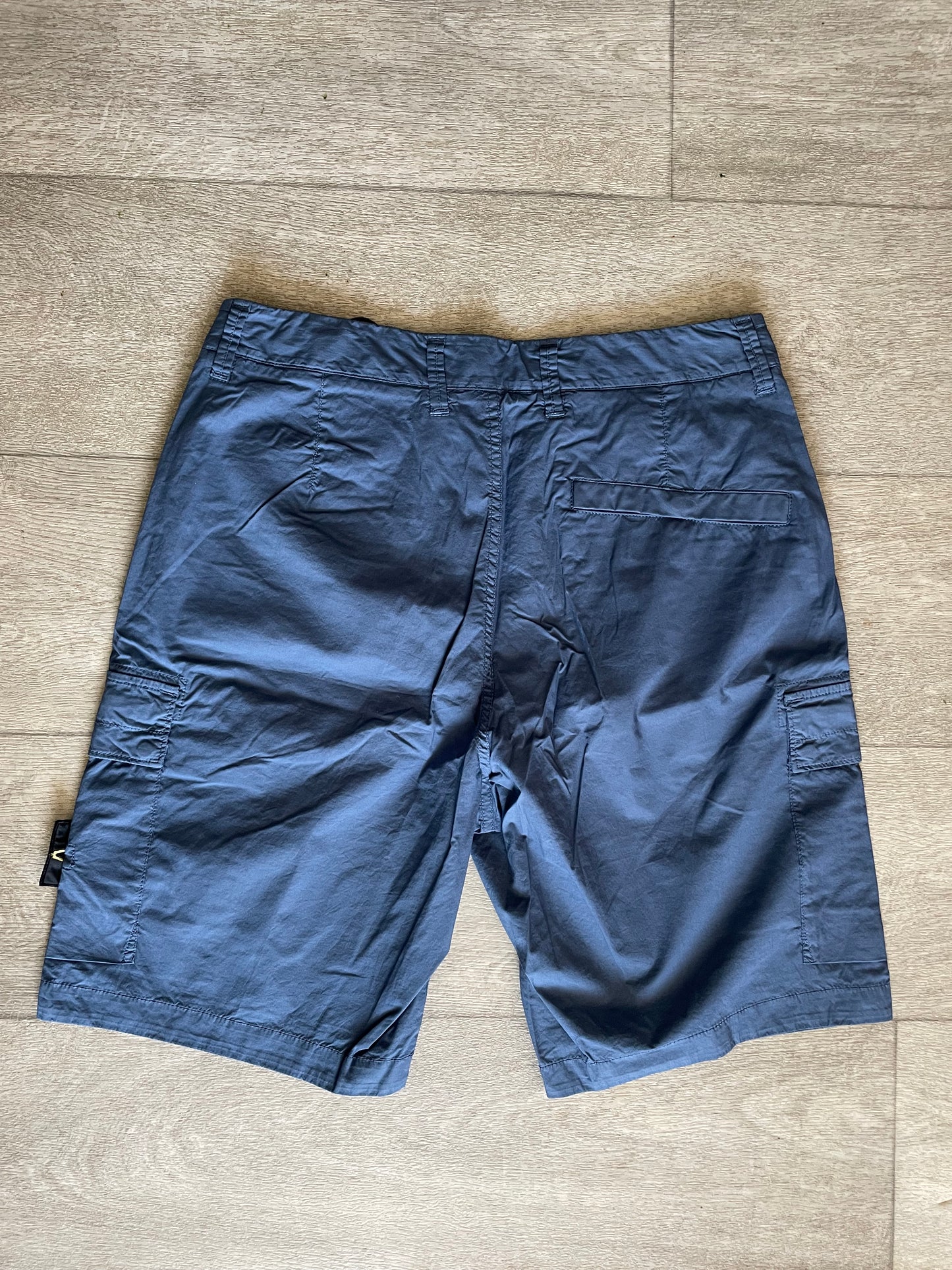 Avio Blue Stone Island Tela Cargo Shorts