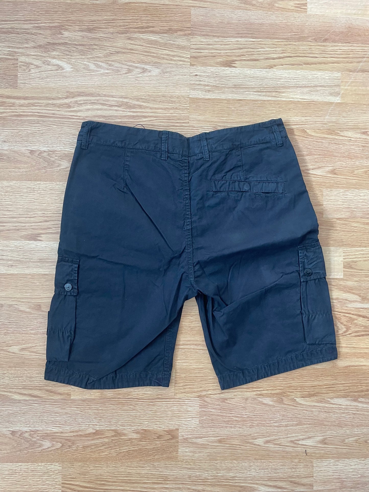 Navy Stone Island Cargo Shorts