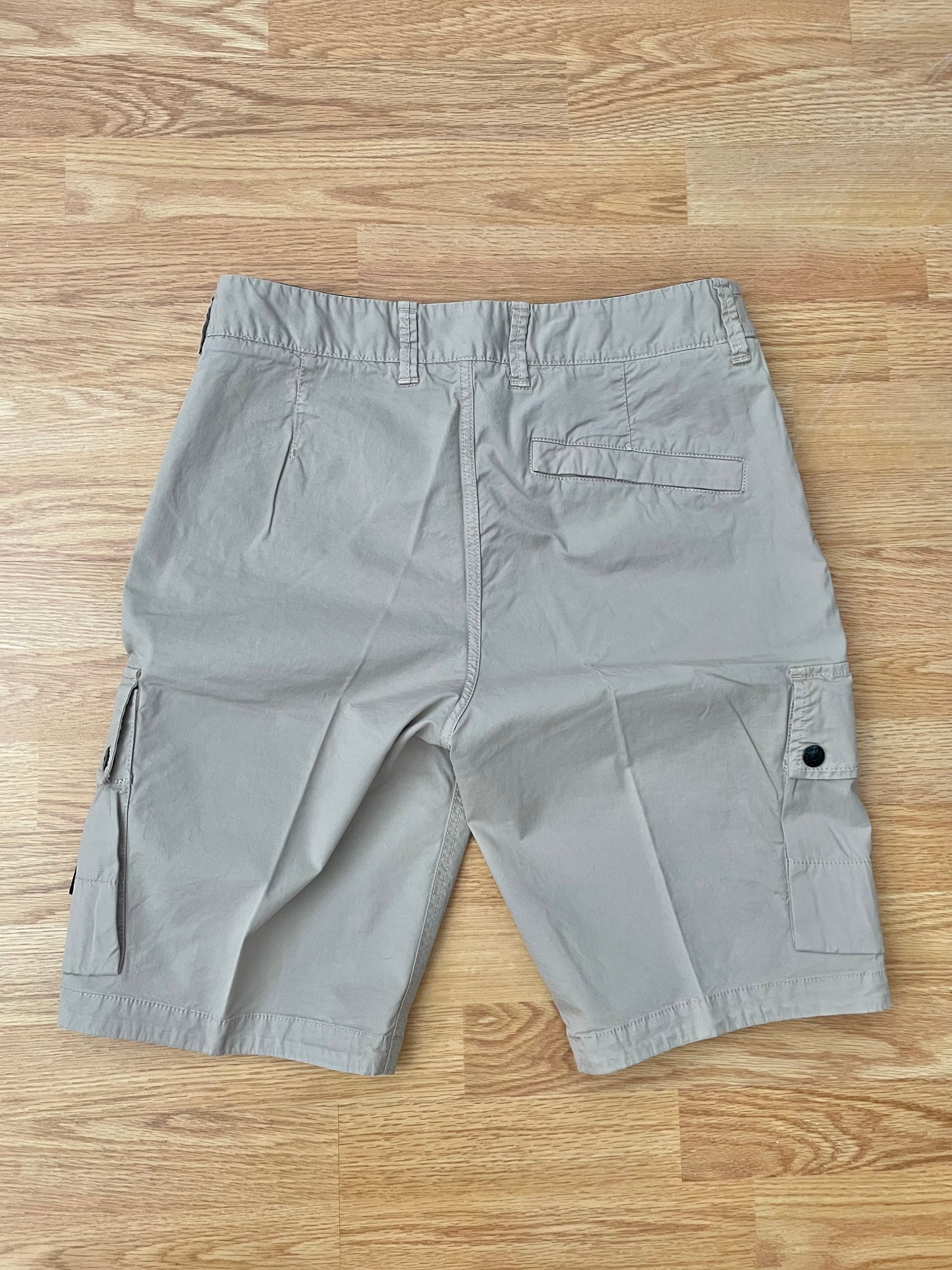 Beige Stone Island Cargo Shorts
