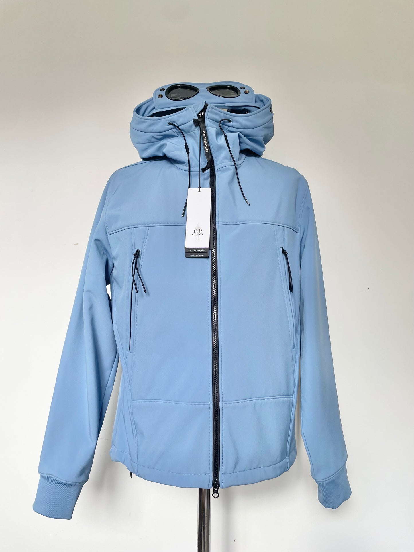 Sky Blue C.P. Company Soft Shell Goggle Jacket
