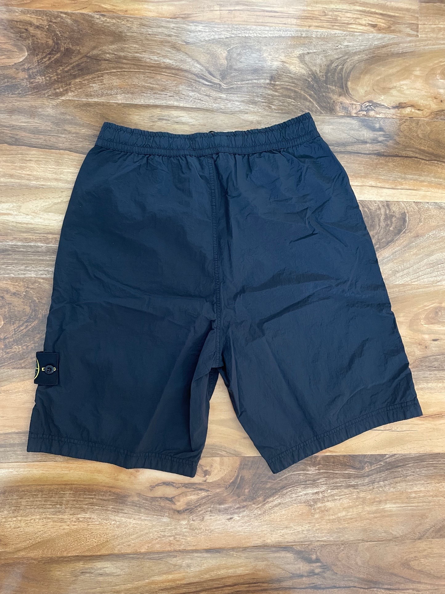 Black Stone Island Nylon Cargo Shorts