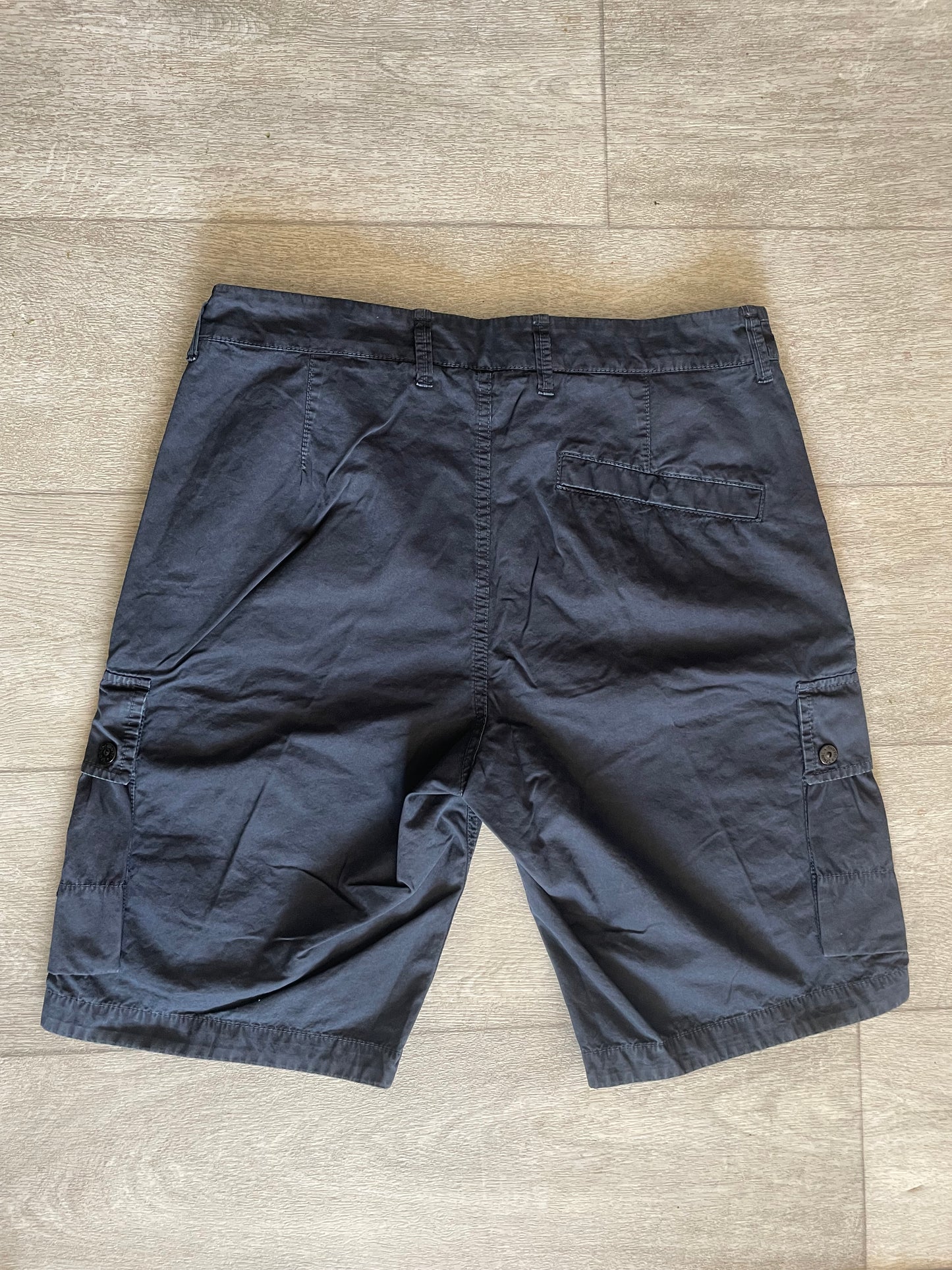 Navy Stone Island Cargo Shorts