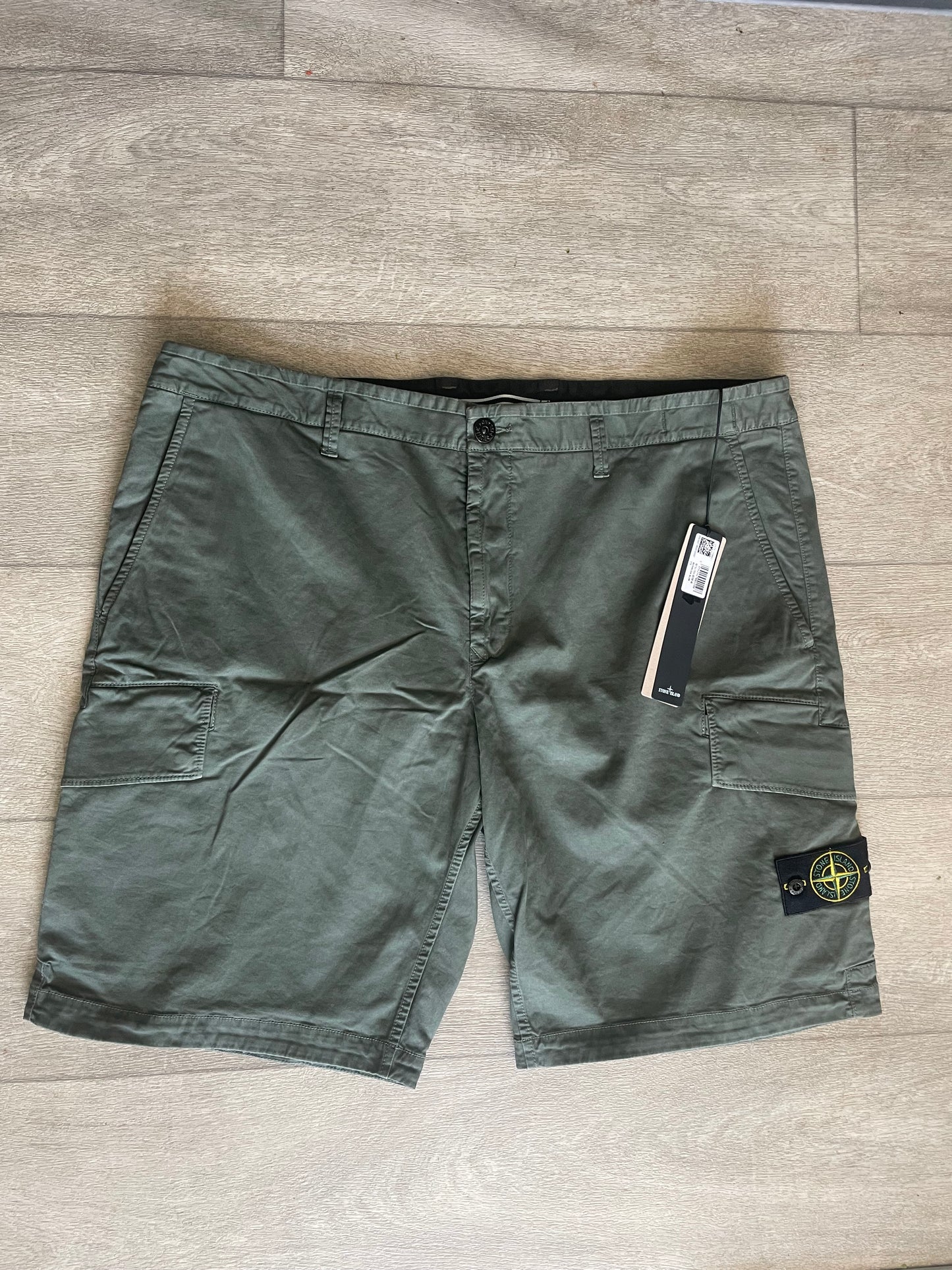 Musk Green Stone Island Cargo Shorts