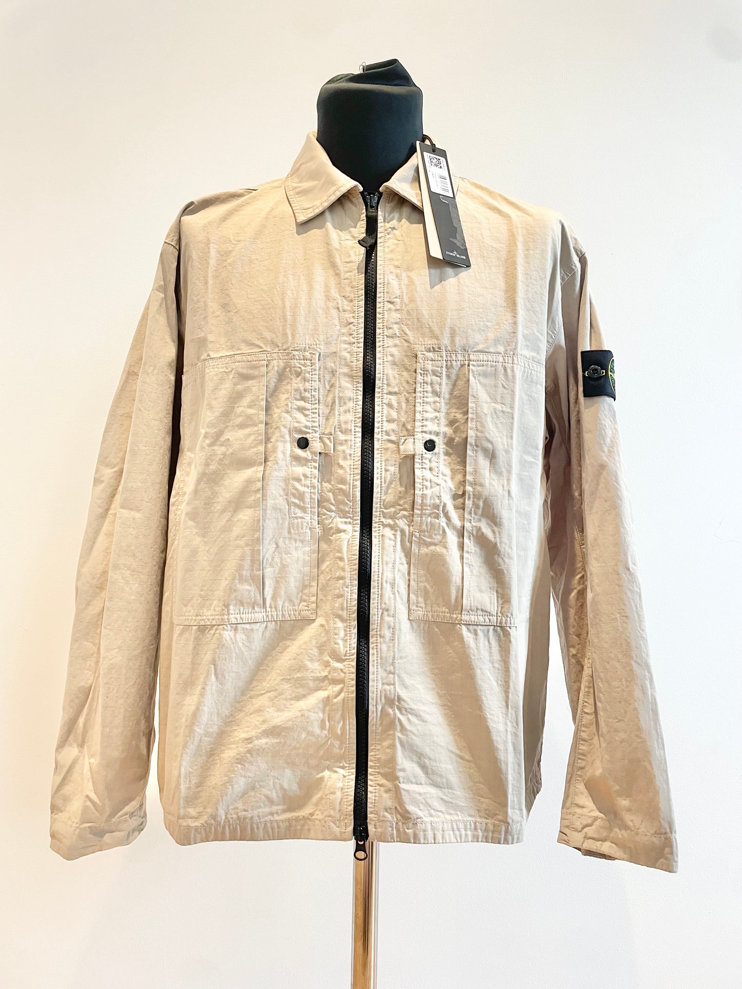 Beige Stone Island Ripstop Overshirt