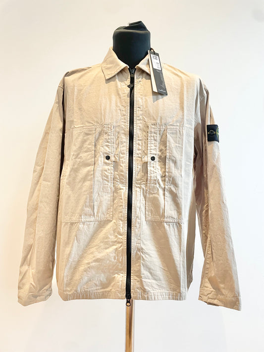 Beige Stone Island Ripstop Overshirt