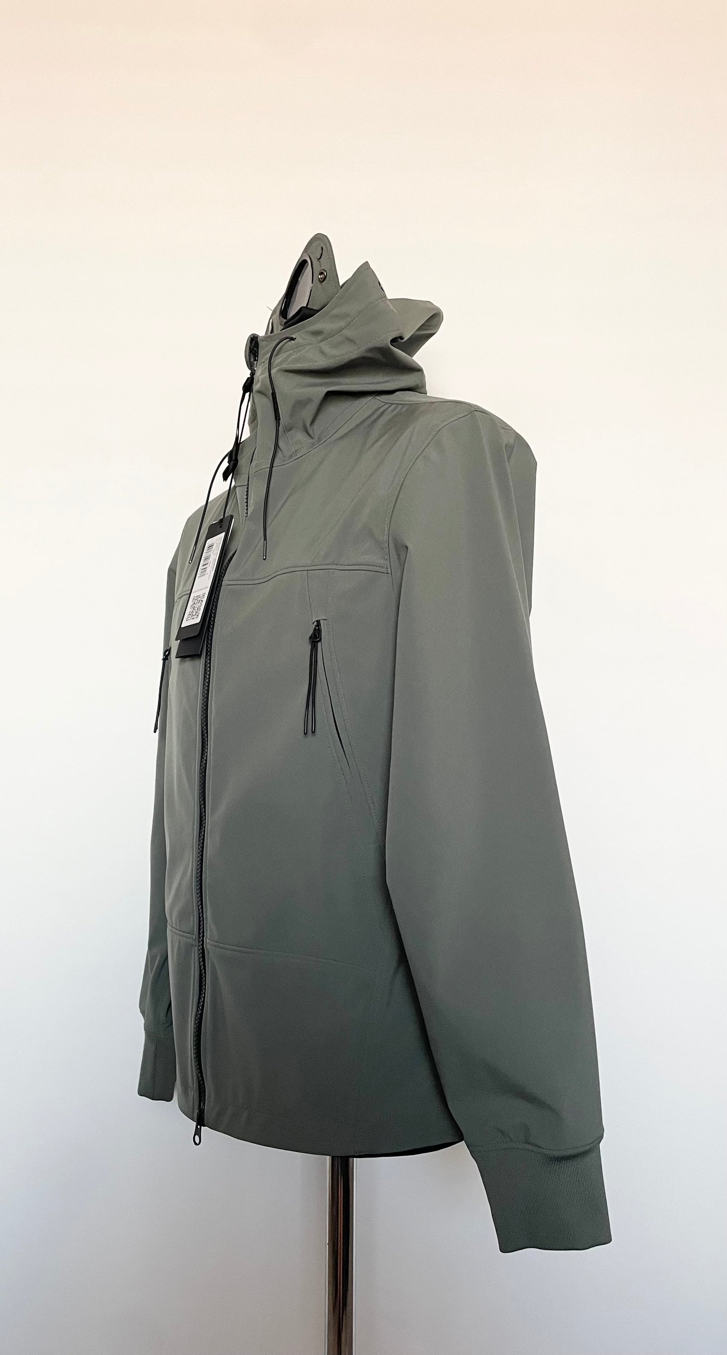 Green C.P. Company Soft Shell Goggle Jacket