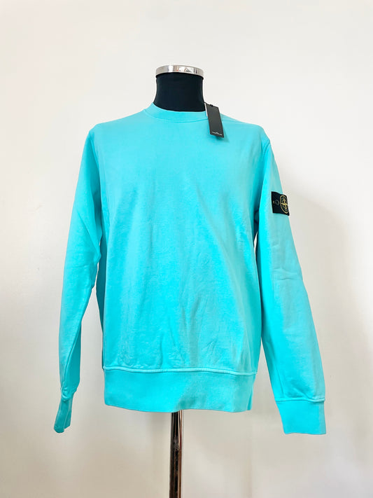 Turquoise Blue Stone Island Sweatshirt