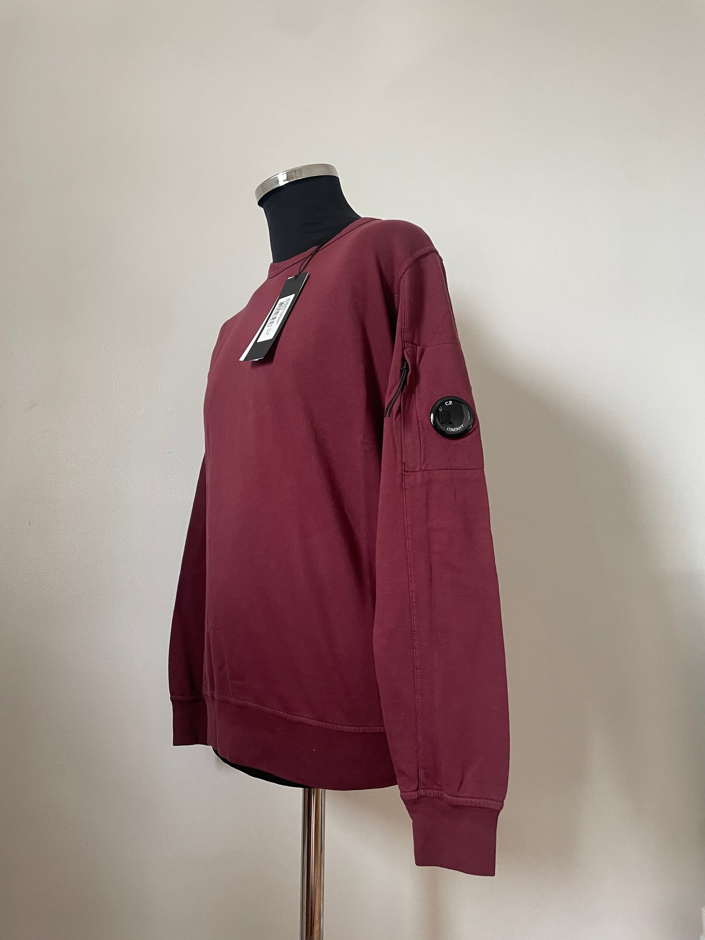 Burgundy Red C.P. Company Goggle Sweatshirt