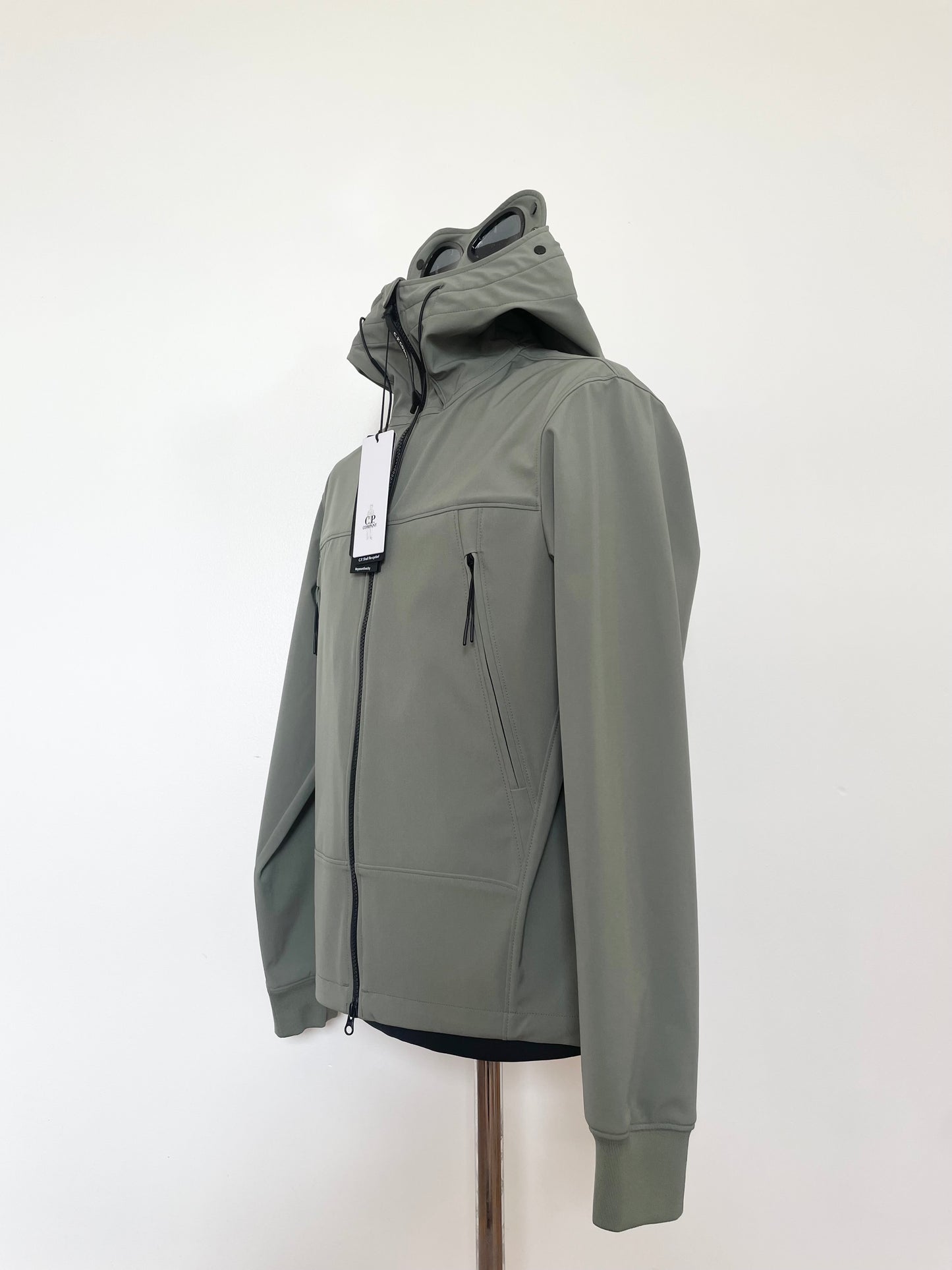 Sage Green C.P. Company Soft Shell Goggle Jacket