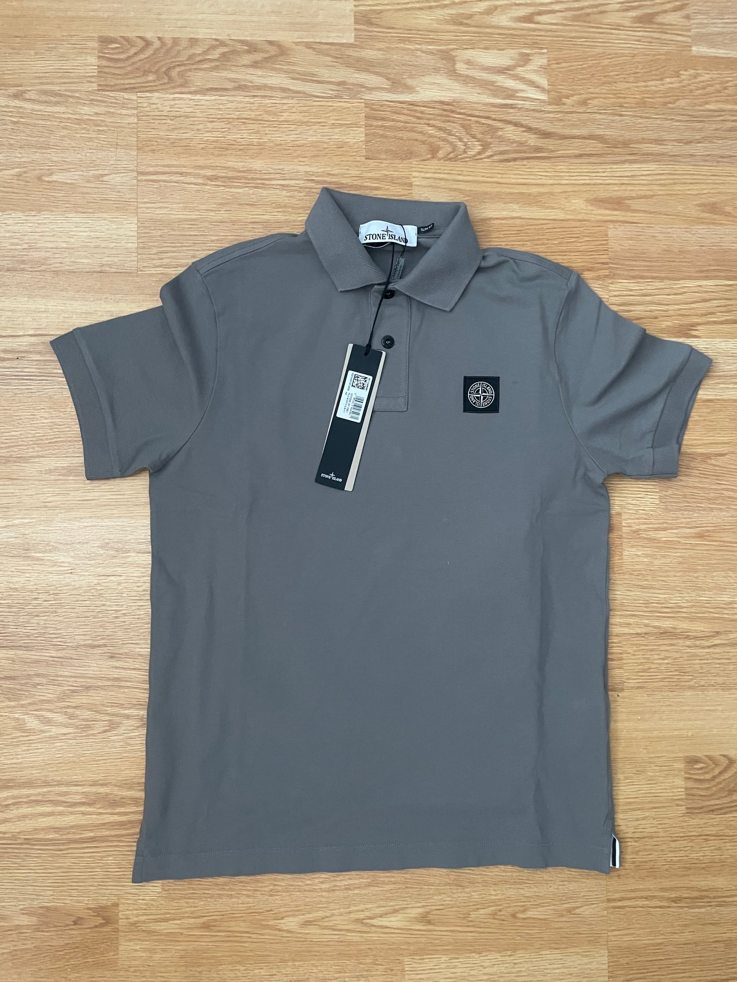Grey Stone Island Polo Shirt