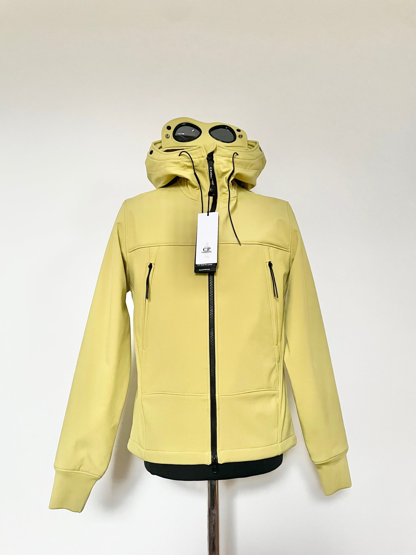 Yellow C.P. Company Soft Shell Goggle Jacket