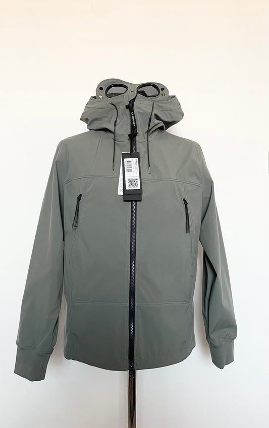 Green C.P. Company Soft Shell Goggle Jacket