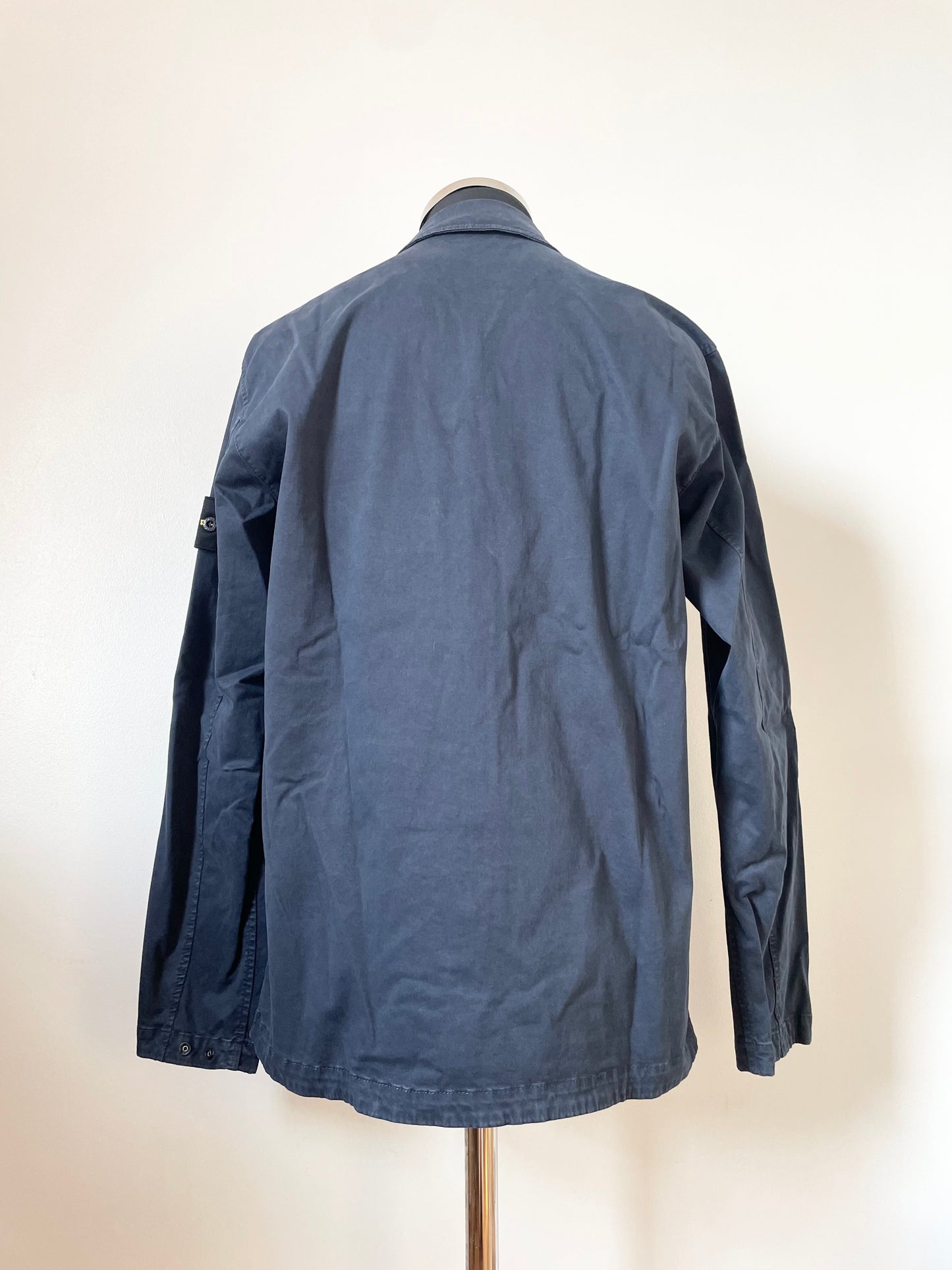 Navy Stone Island Cotton Overshirt