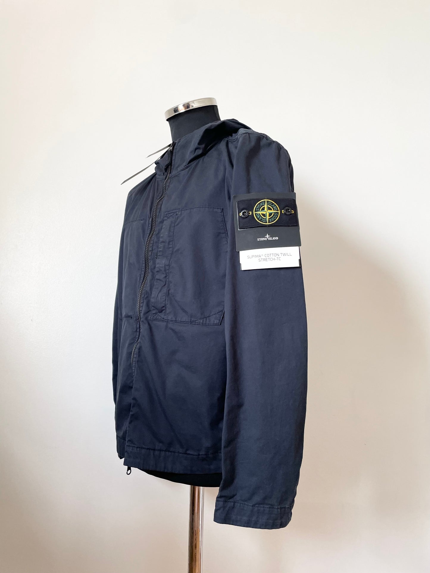 Navy Stone Island Hooded Jacket