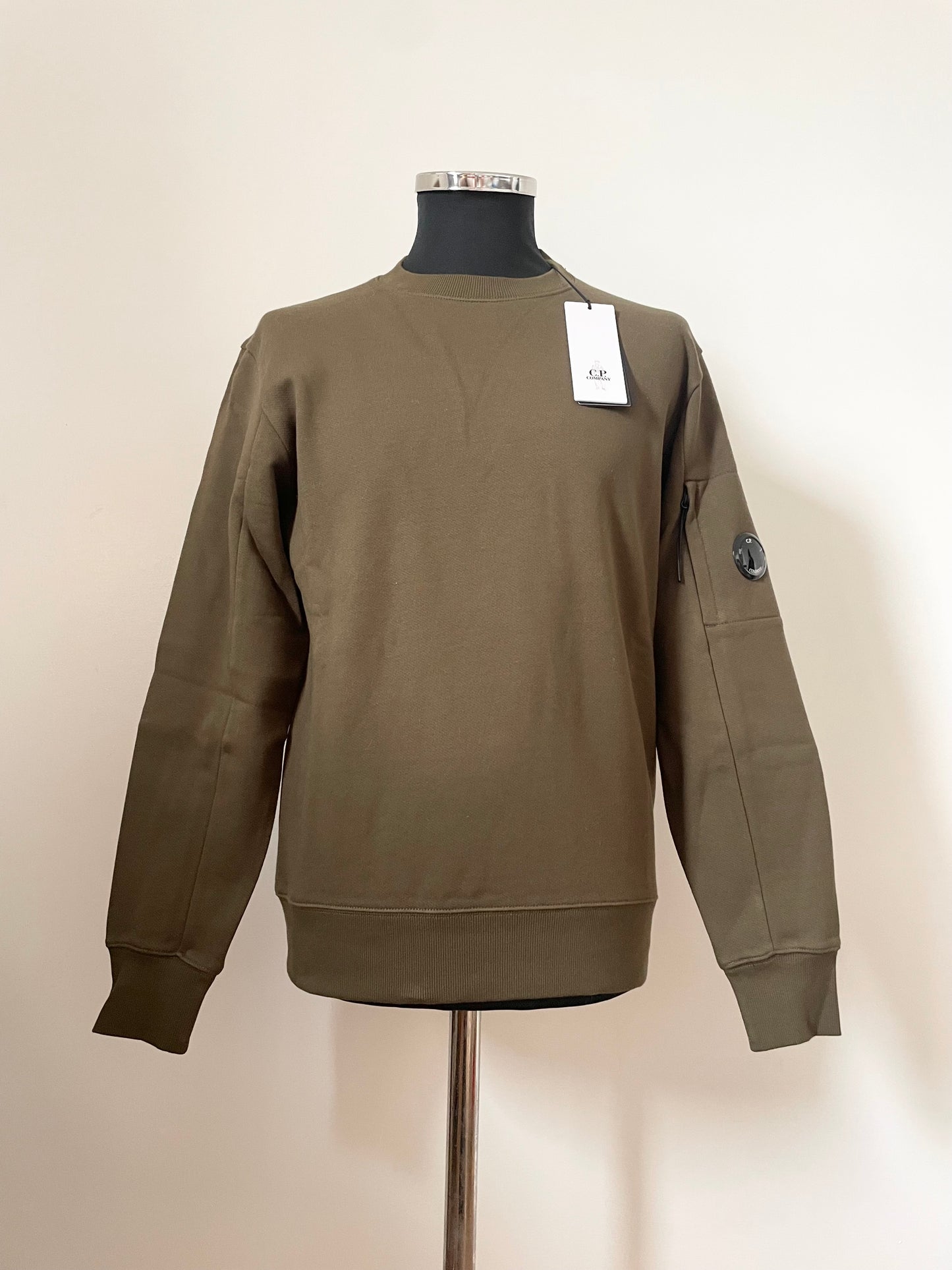 Olive Green C.P. Company Goggle Sweatshirt