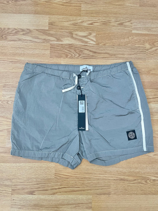Silver Stone Island Nylon Swim Shorts