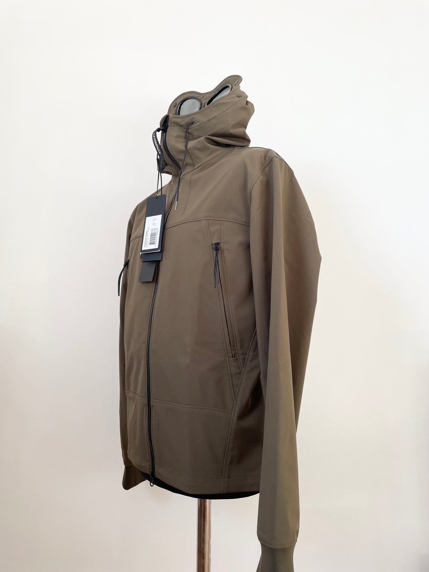 Khaki C.P. Company Soft Shell Goggle Jacket