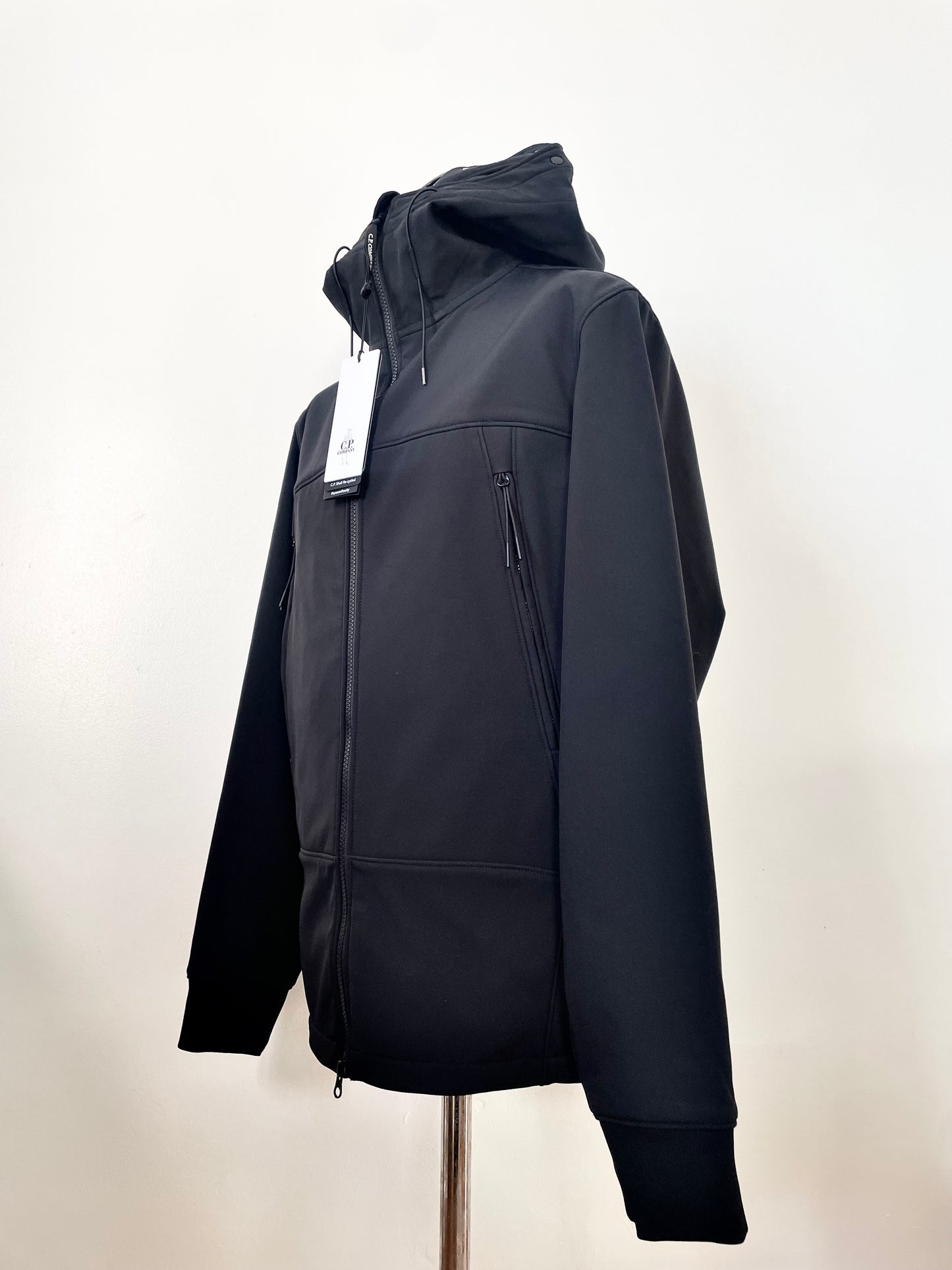 Black C.P. Company Soft Shell Goggle Jacket