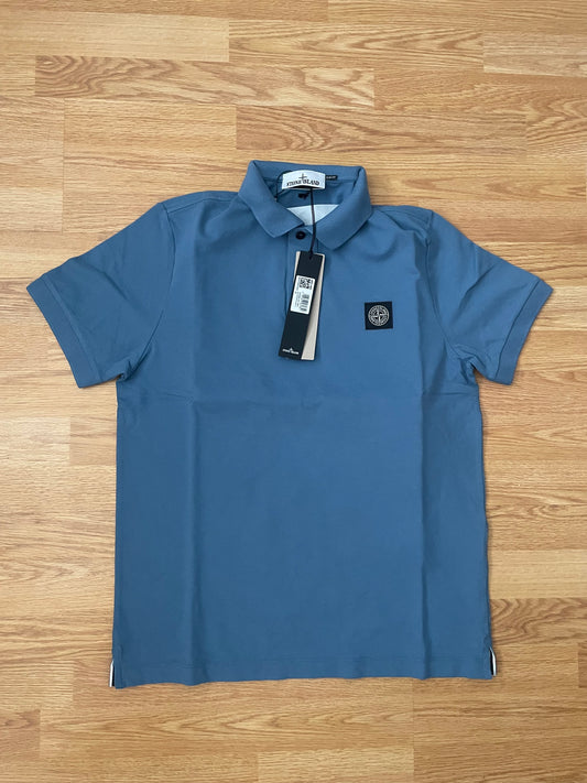 Blue Stone Island Polo Shirt