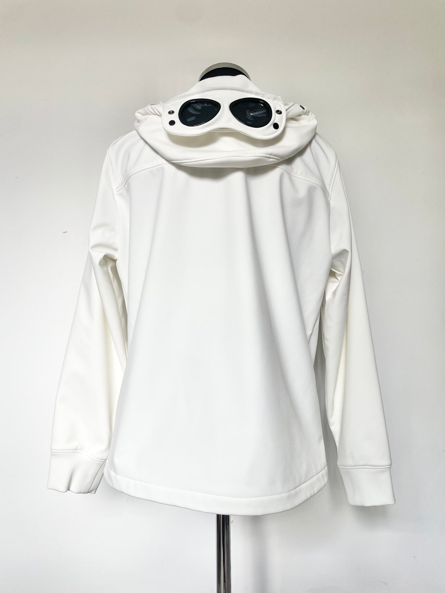 White C.P. Company Soft Shell Goggle Jacket