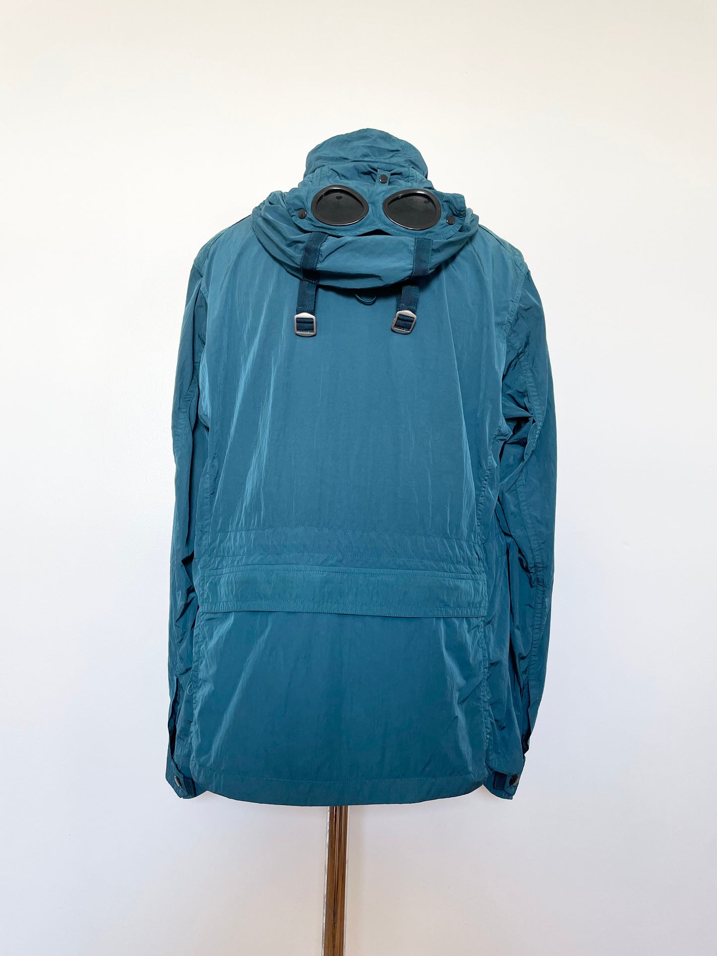 Teal Blue C.P. Company Shimmer Goggle Jacket