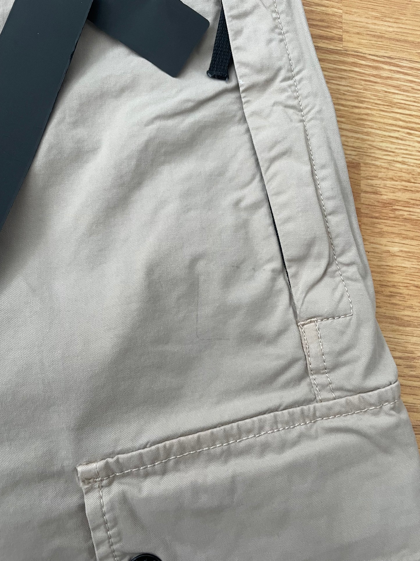 Beige Stone Island Cargo Shorts