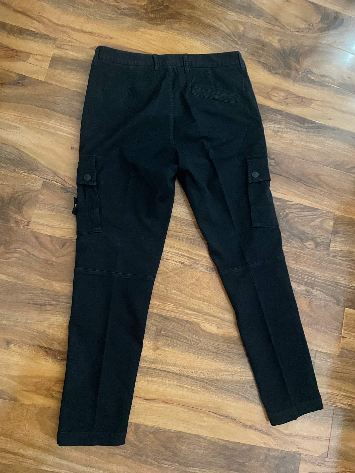 Black Stone Island Cargo Trousers