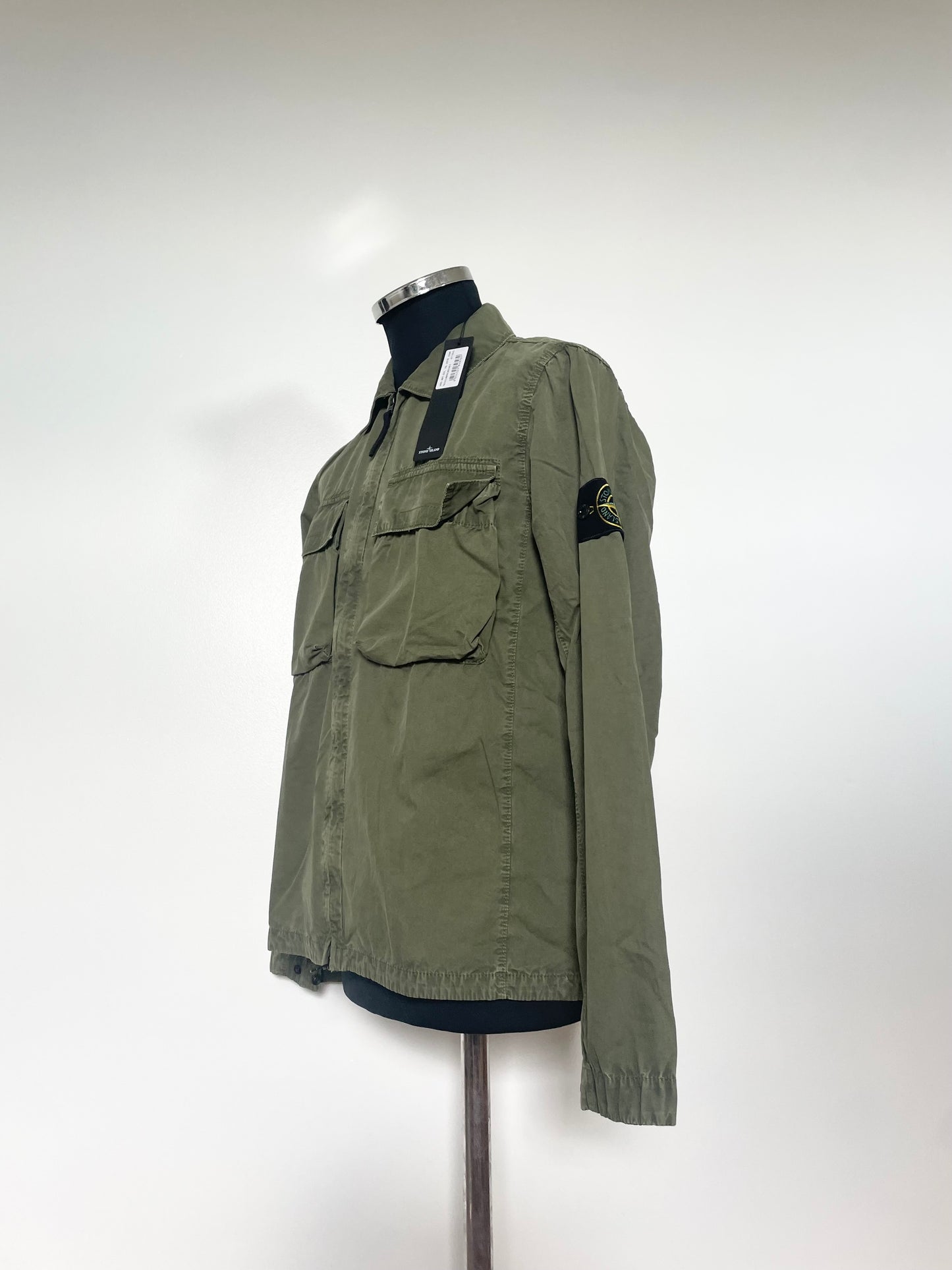 Khaki Stone Island Cotton Overshirt