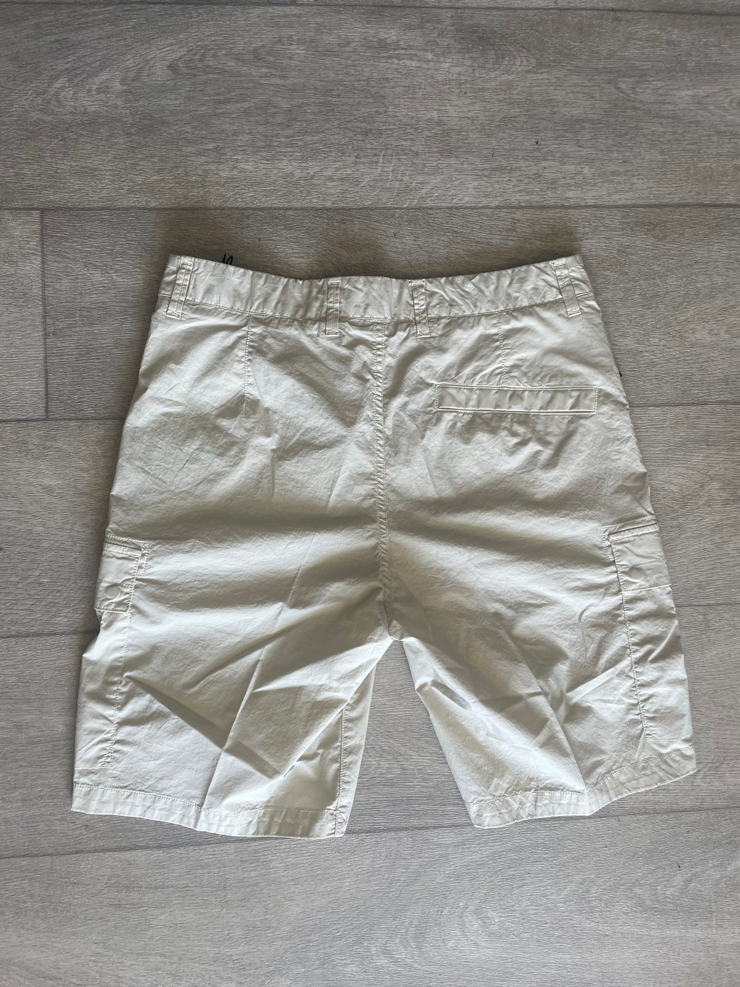 Beige Stone Island Tela Cargo Shorts