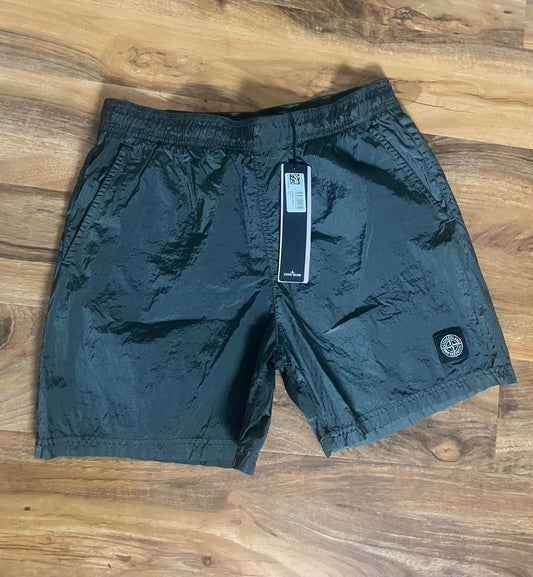 Khaki Stone Island Nylon Swim Shorts