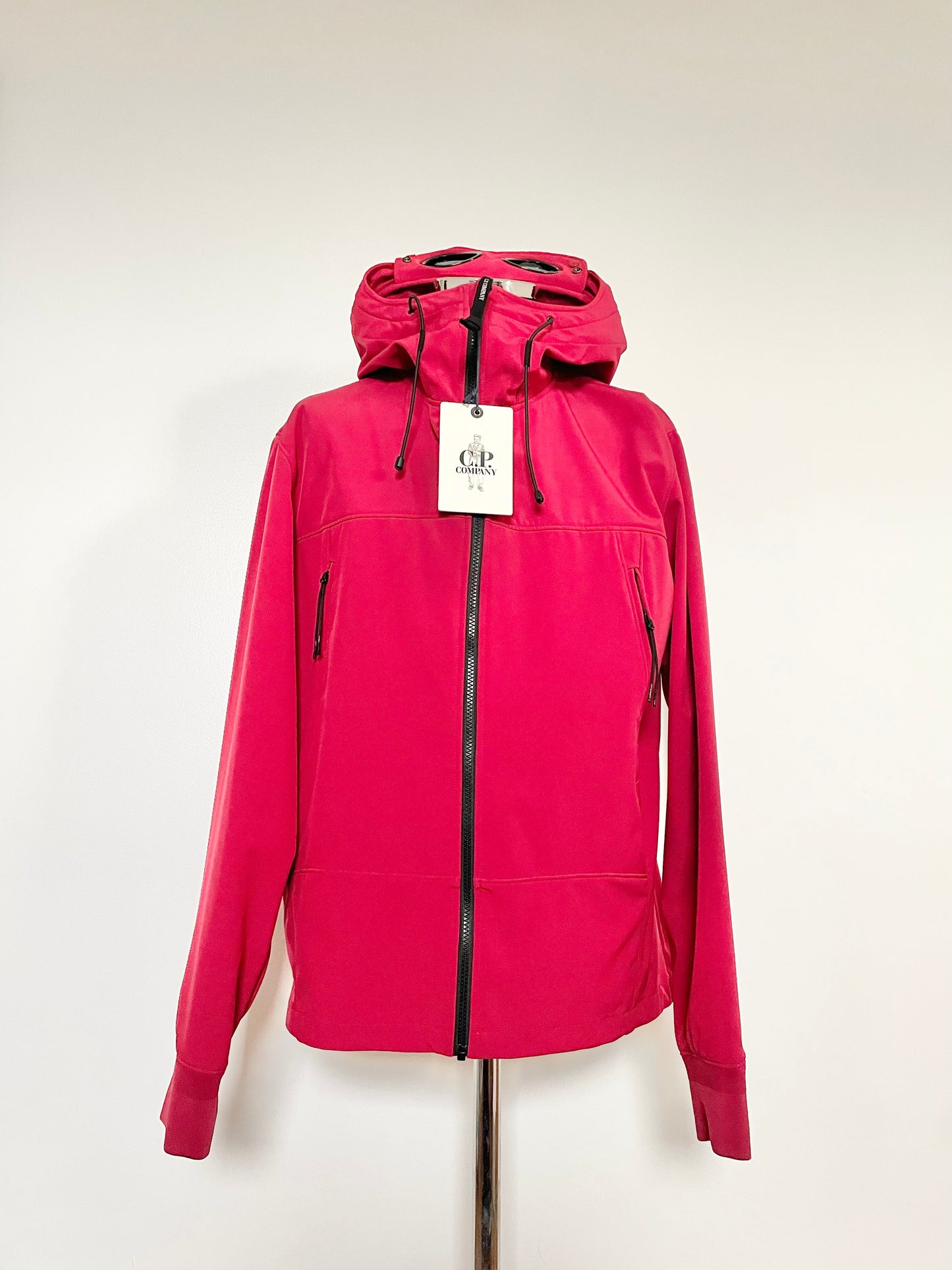 Ruby Red C.P. Company Soft Shell Goggle Jacket