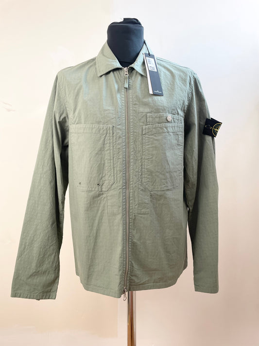Green Stone Island Ripstop Overshirt