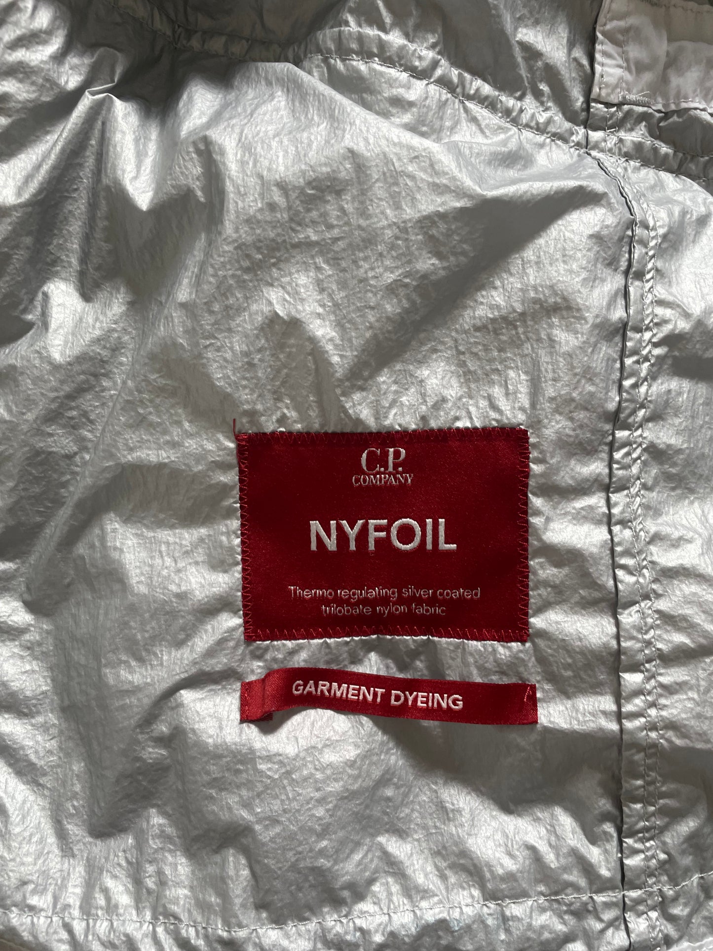 Silver C.P. Company Nyofoil Goggle Jacket