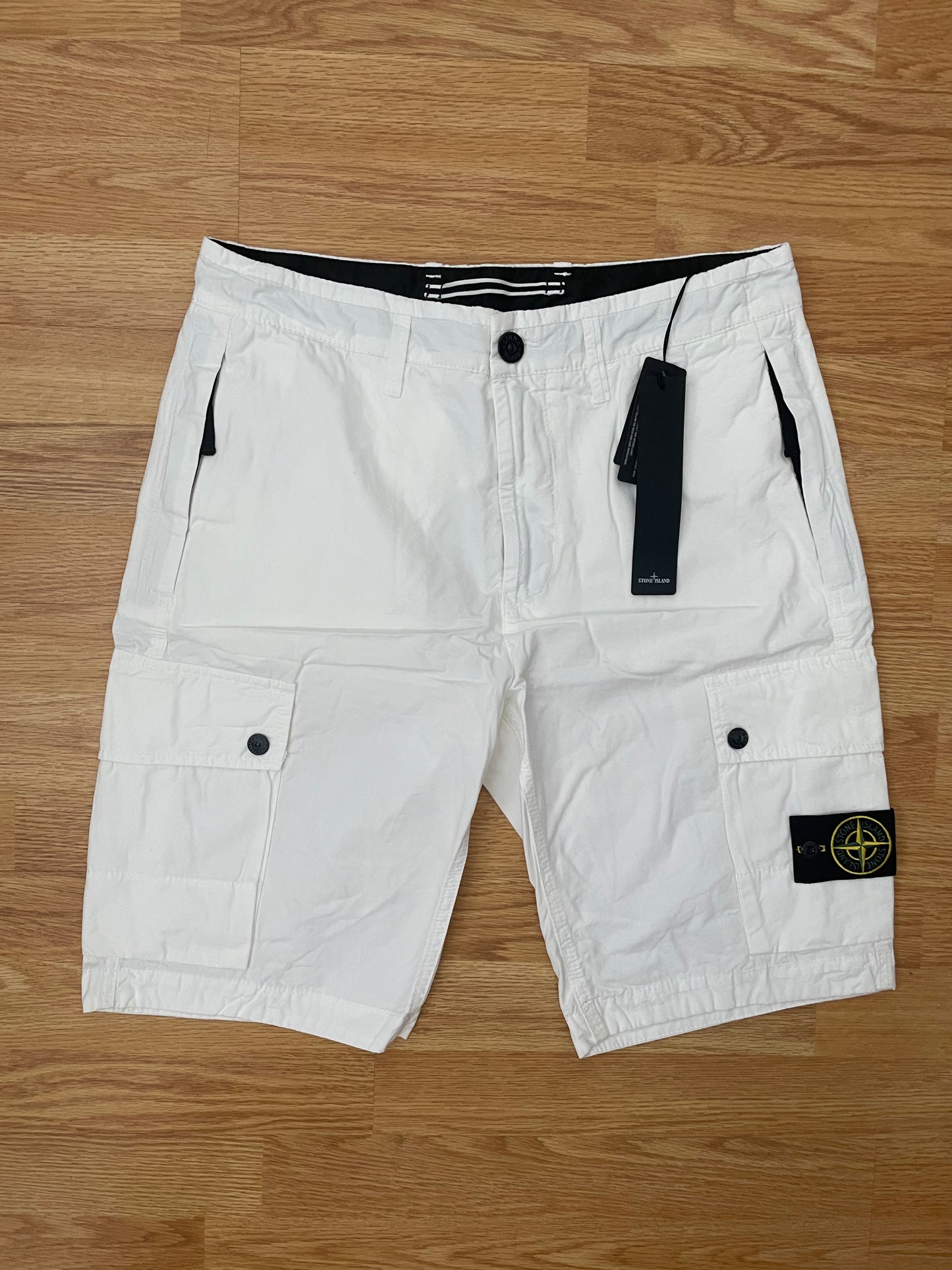 White Stone Island Cargo Shorts