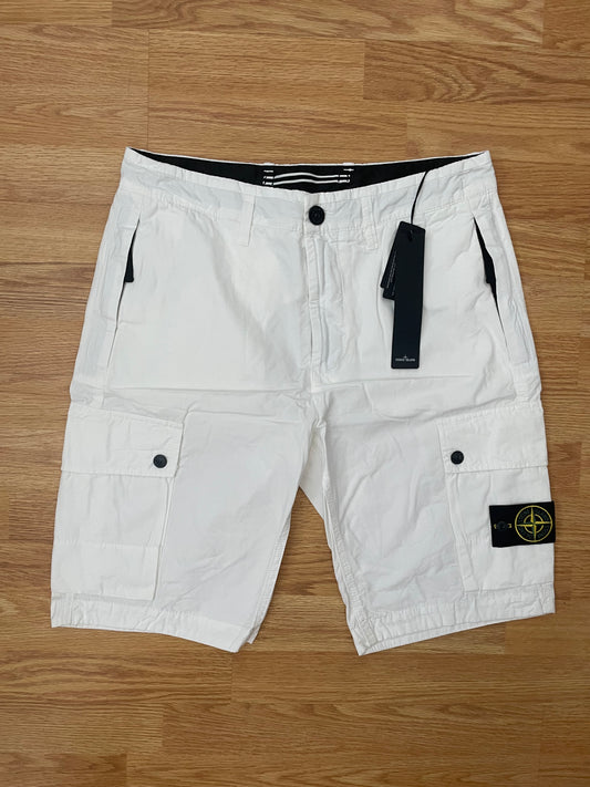 White Stone Island Cargo Shorts