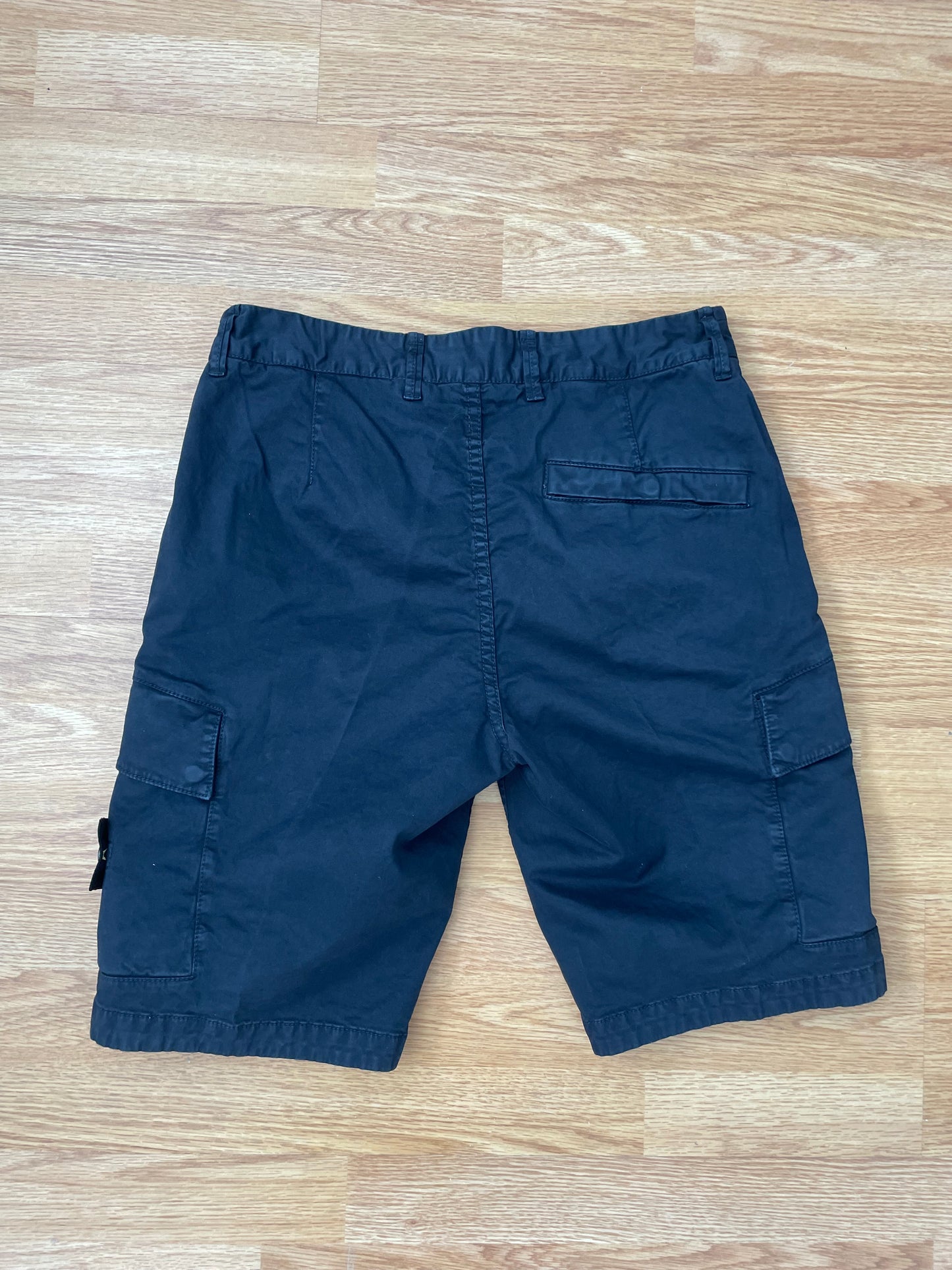 Navy Stone Island Cargo Shorts