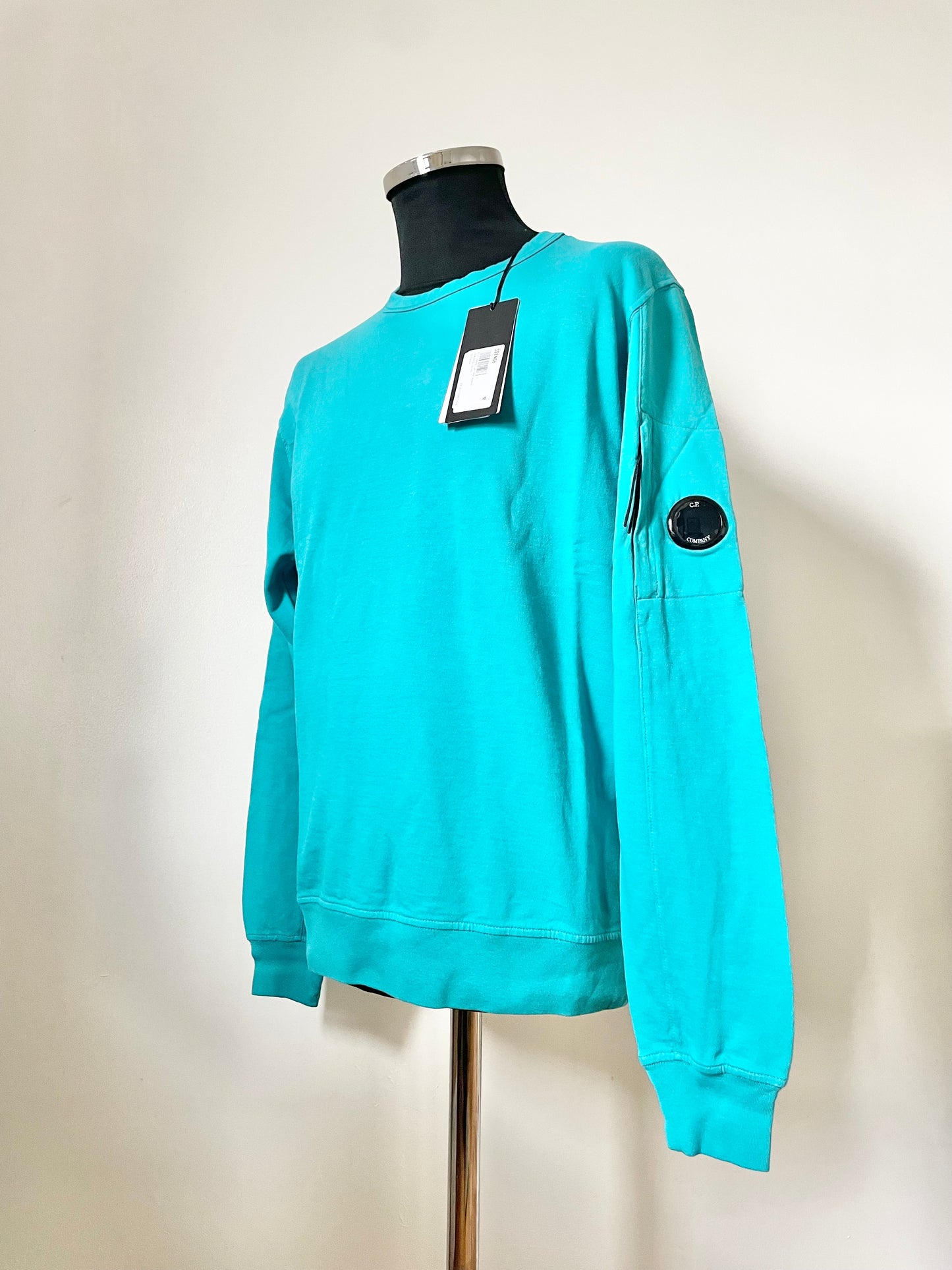 Turquoise Blue C.P. Company Goggle Sweatshirt