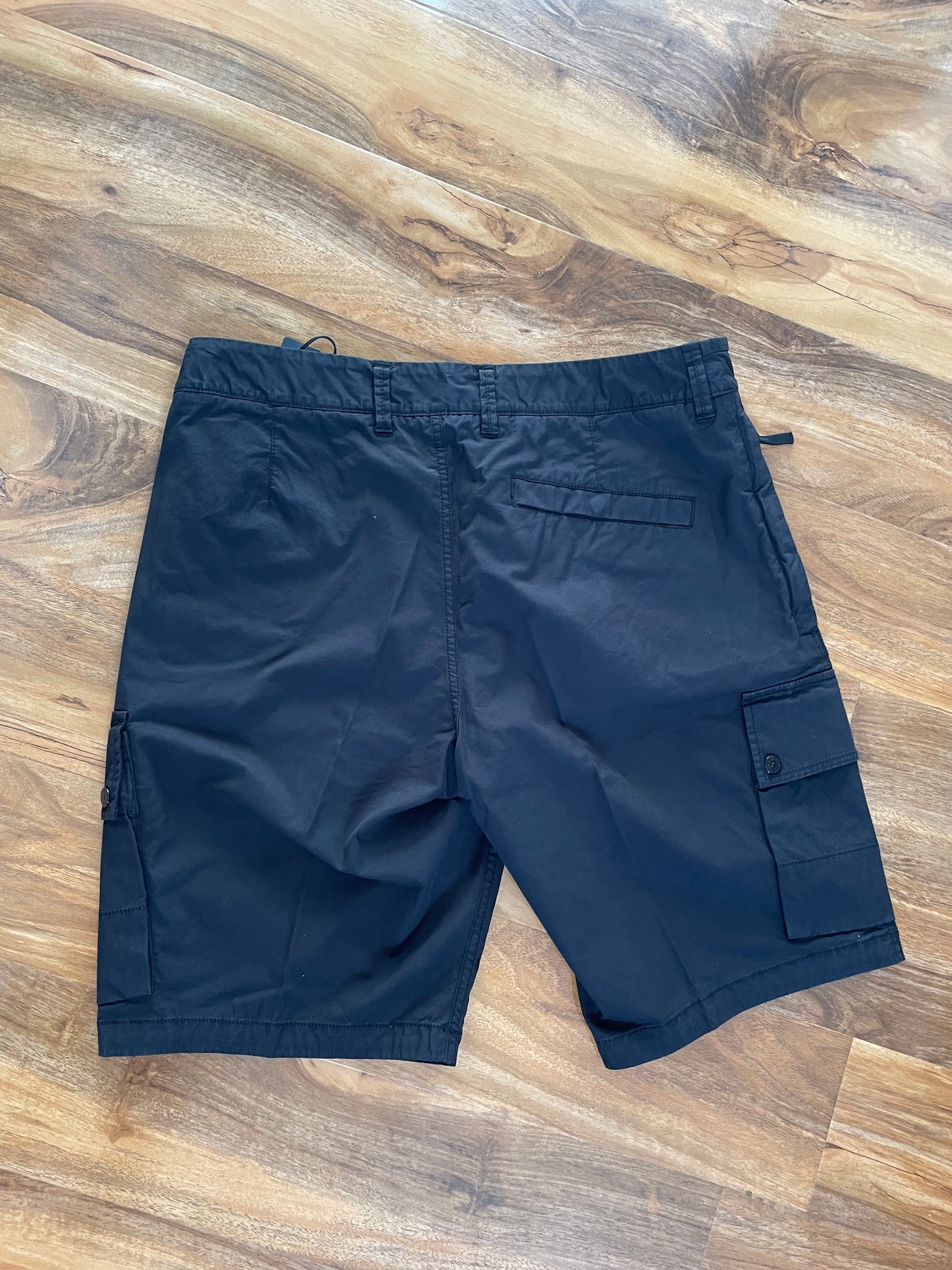 Black Stone Island Cargo Shorts