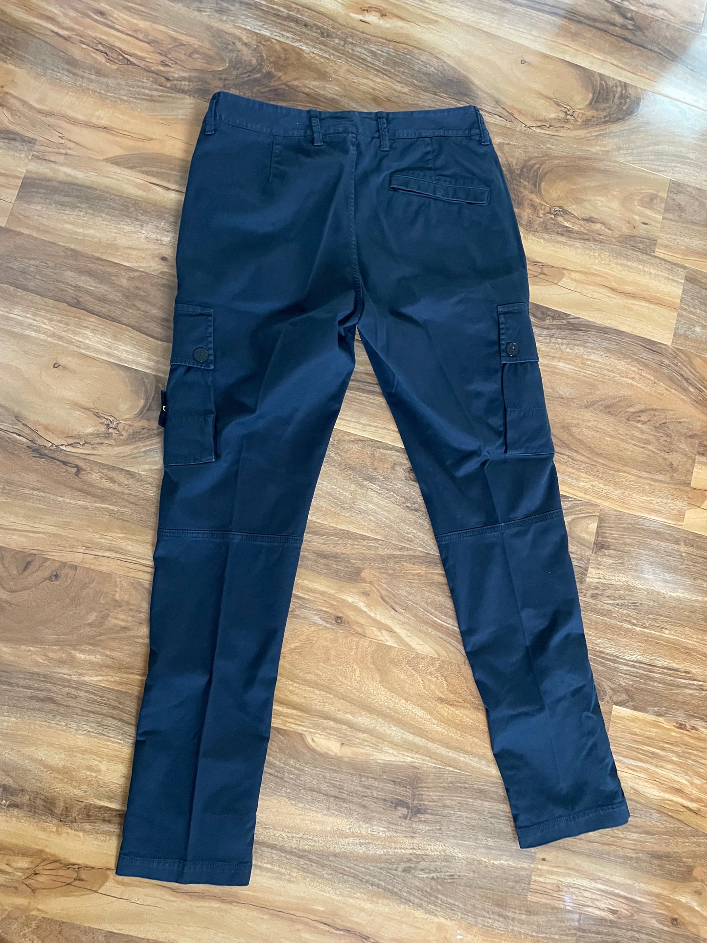 Navy Stone Island Cargo Trousers