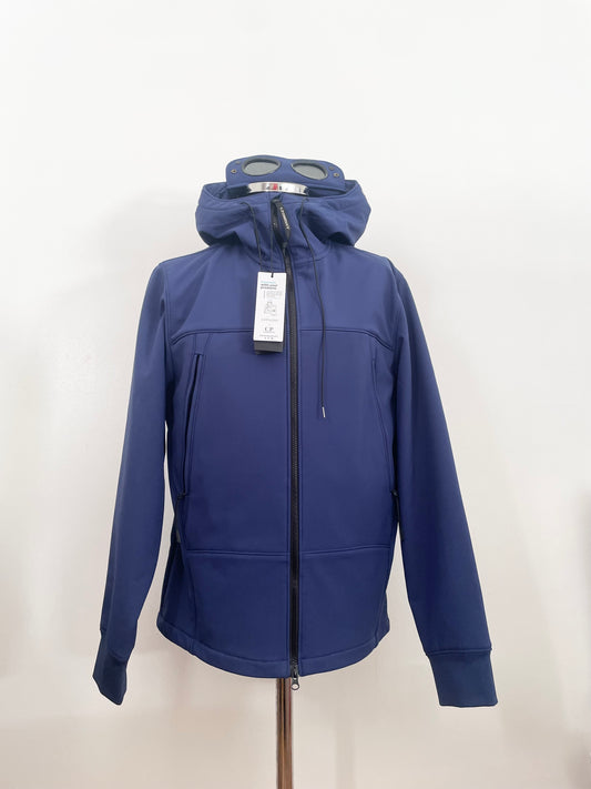 Blue C.P. Company Soft Shell Goggle Jacket