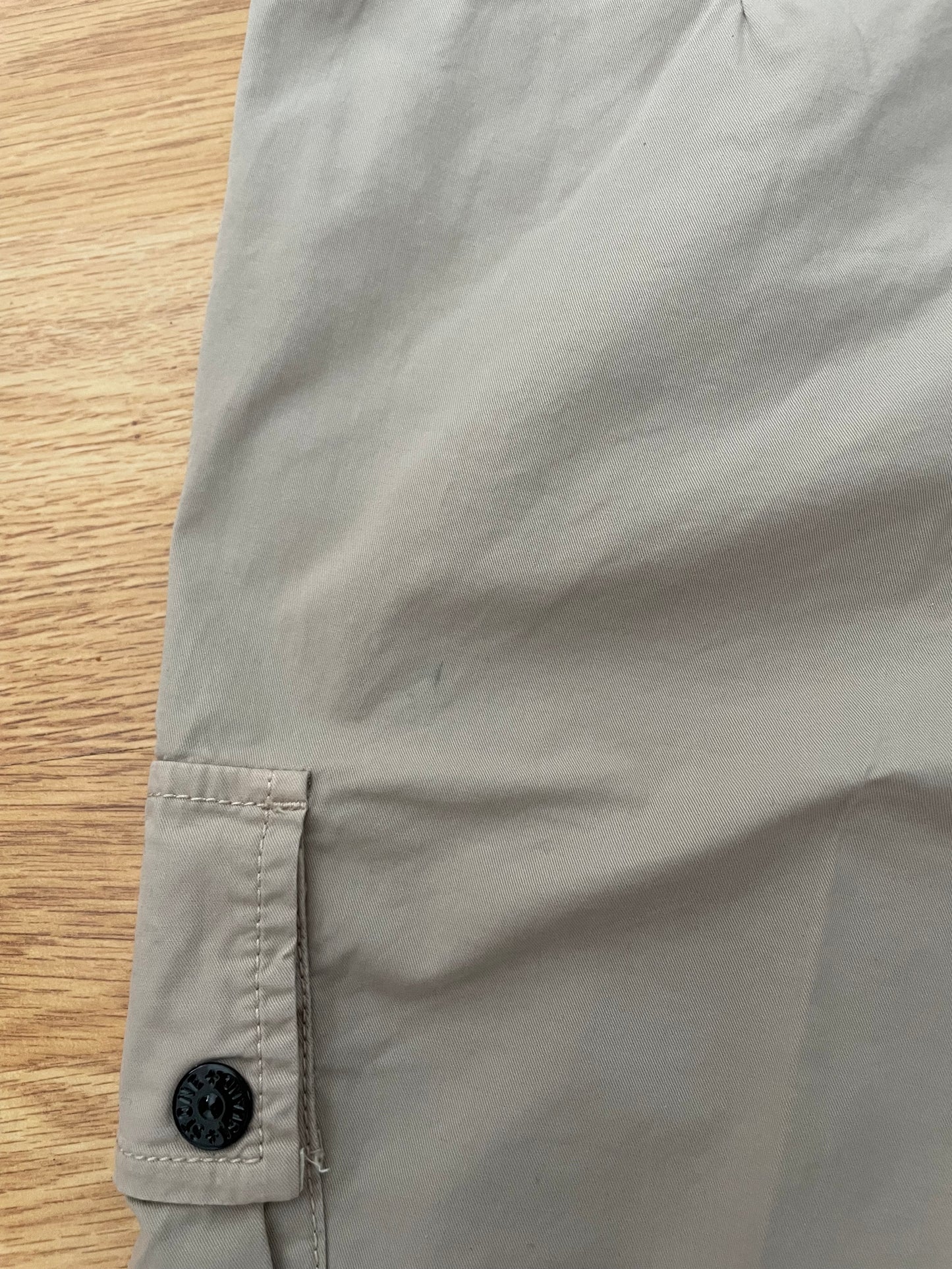 Beige Stone Island Cargo Shorts