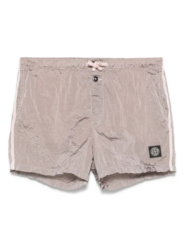 Pink Stone Island Nylon Swim Shorts