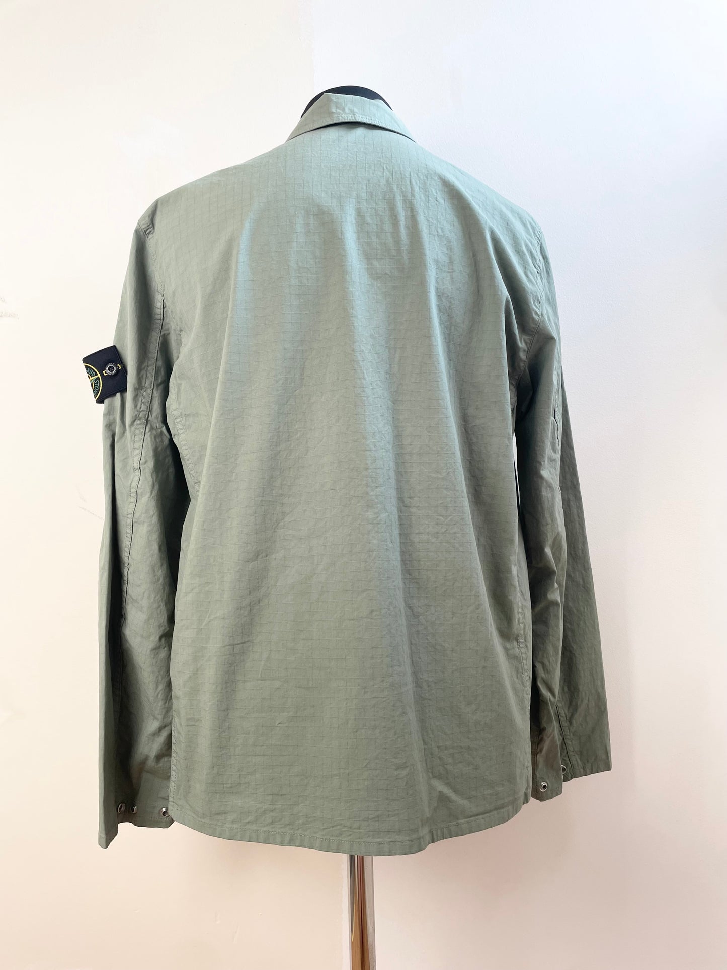 Green Stone Island Ripstop Overshirt