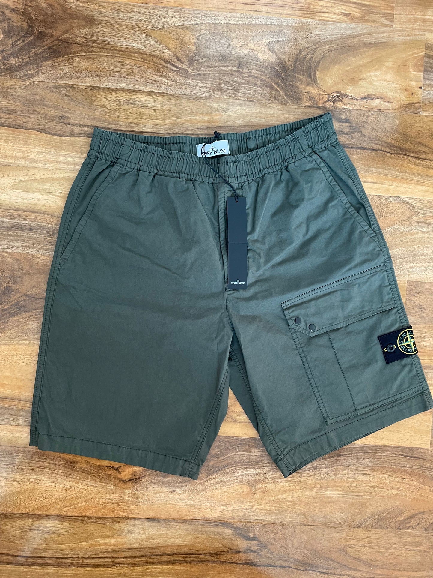 Musk Green Stone Island Cargo Shorts