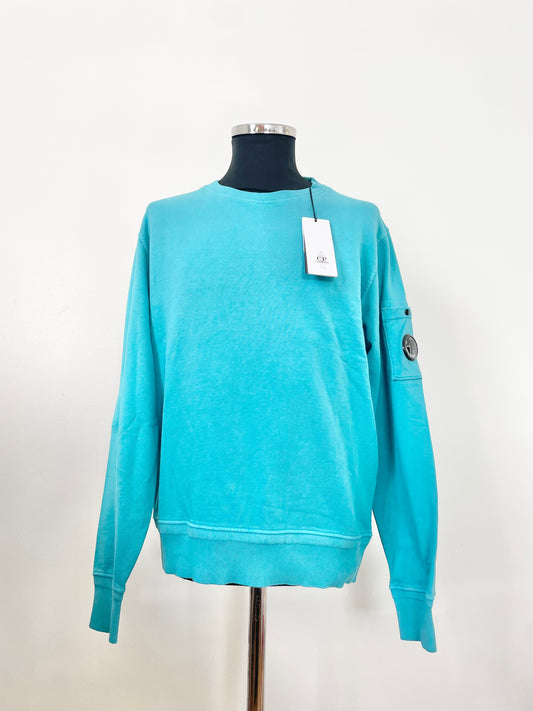 Turquoise Blue C.P. Company Goggle Sweatshirt