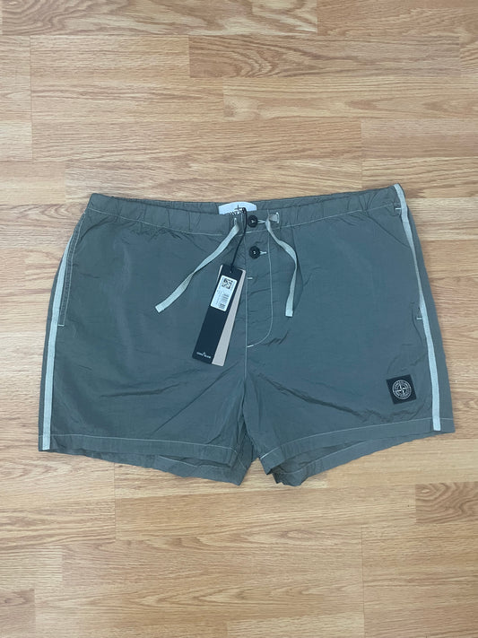 Green Stone Island Nylon Swim Shorts