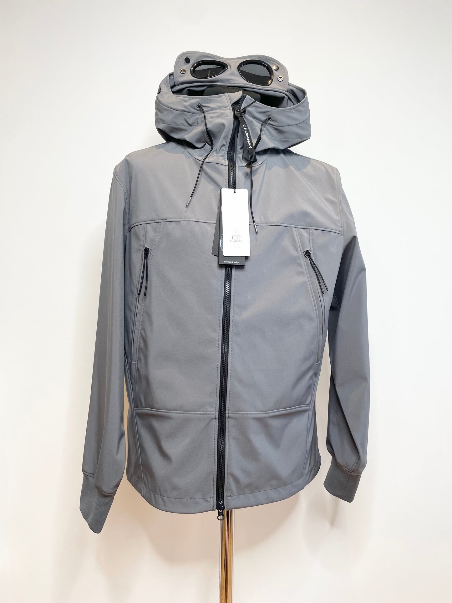 Grey C.P. Company Soft Shell Goggle Jacket