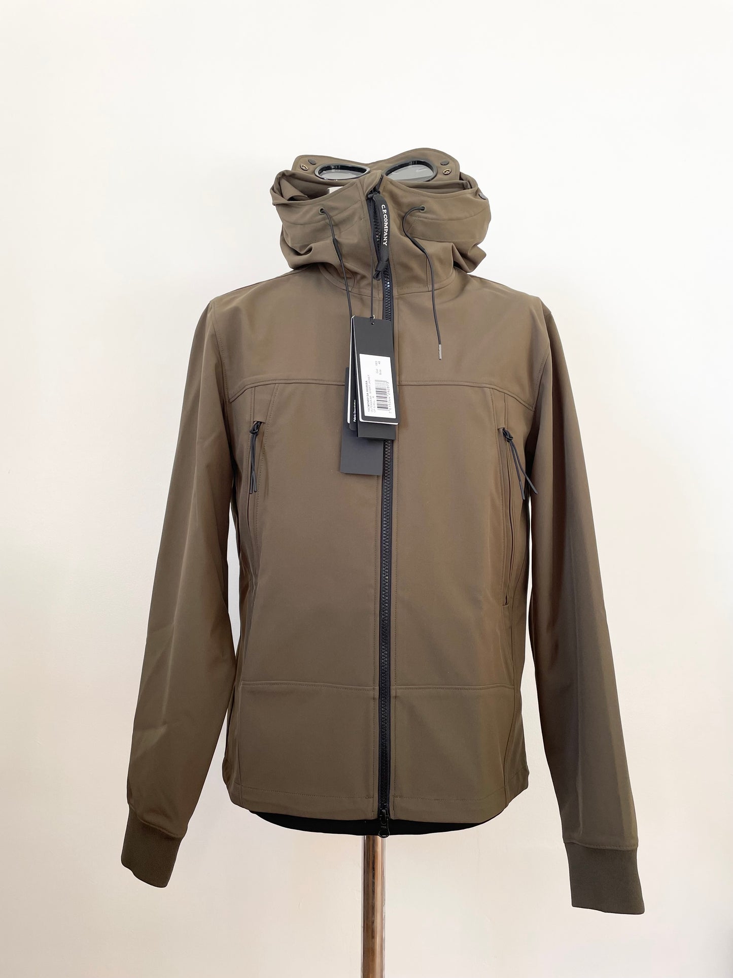 Khaki C.P. Company Soft Shell Goggle Jacket