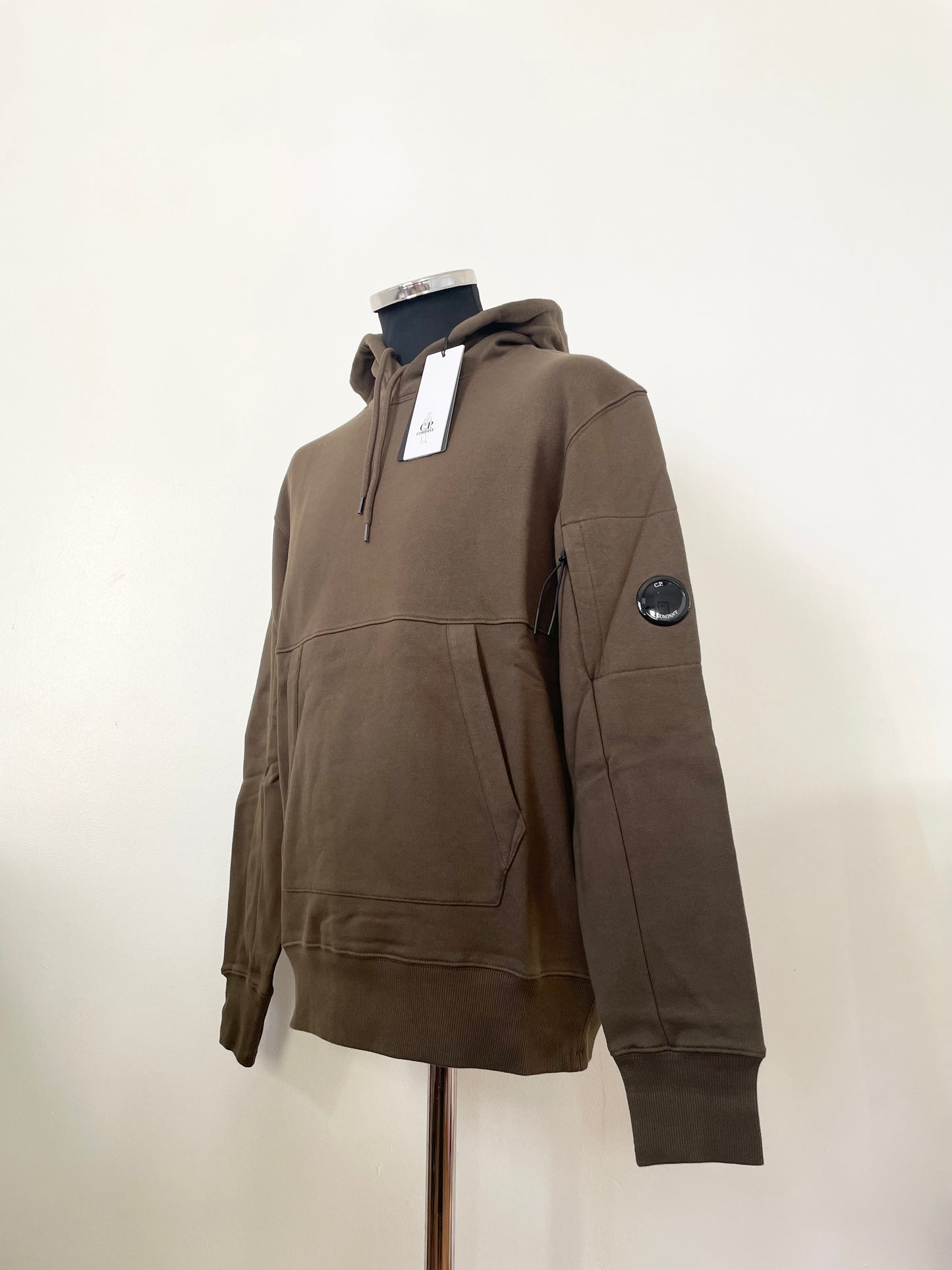 Khaki C.P. Company Goggle Hoodie