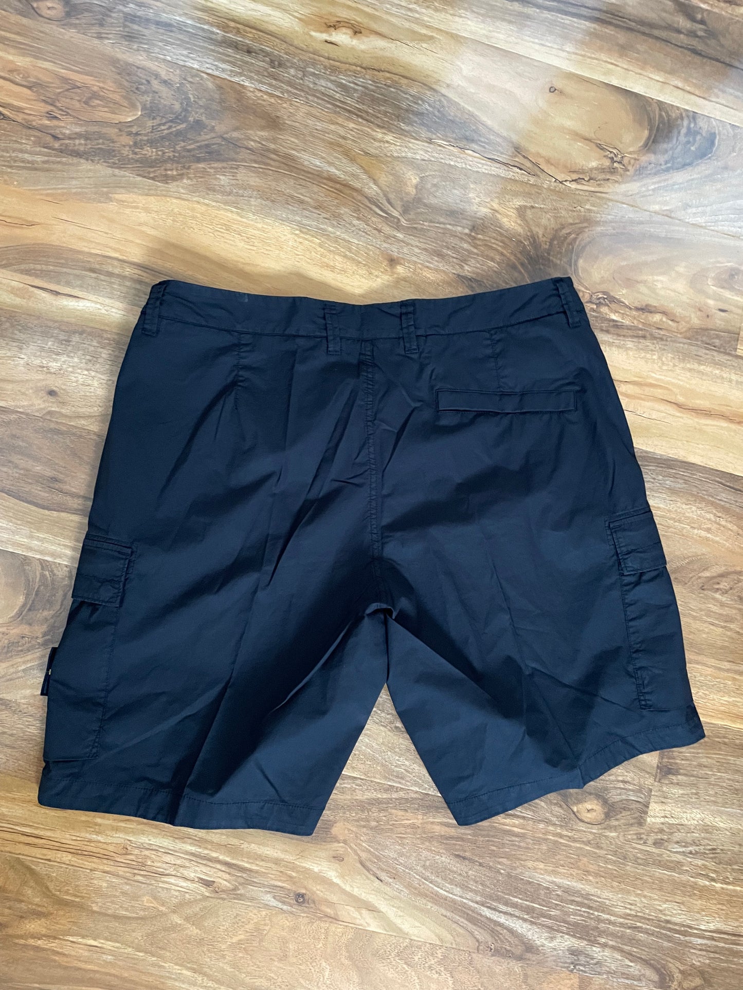 Black Stone Island Cargo Shorts